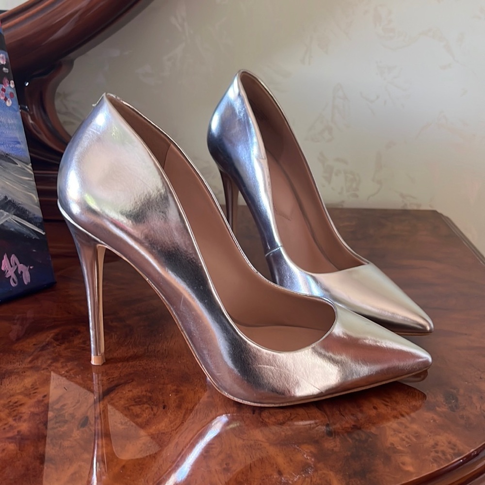 Aldo silver heels